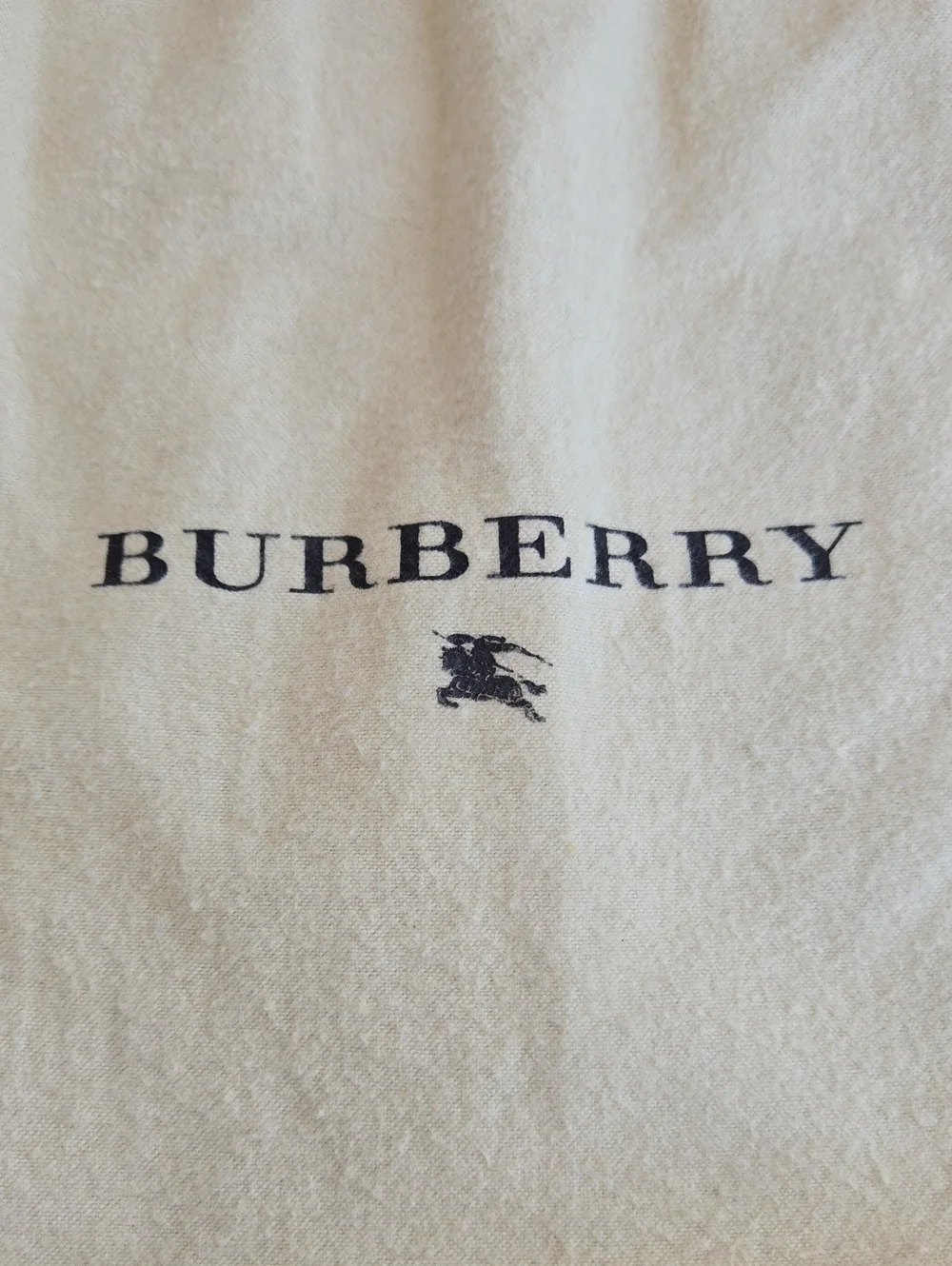 BURBERRY Vintage House Check White Leather Hobo Shoulder Bag with Dust Bag